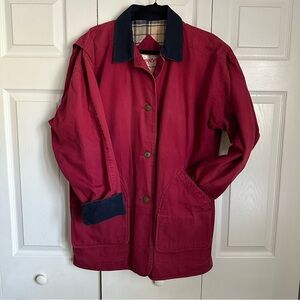 Vintage Chore Barn Field Blanket Lined Coat Jacket Womens Sz L Farm Girl Rugged